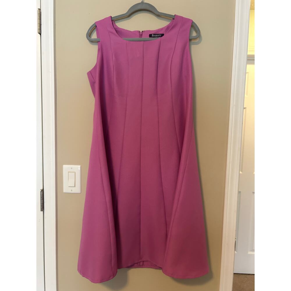 Roaman’s Women’s Plus Size Fit and Flare Suit Dress in Pretty Orchid Size 14W - Picture 4 of 11